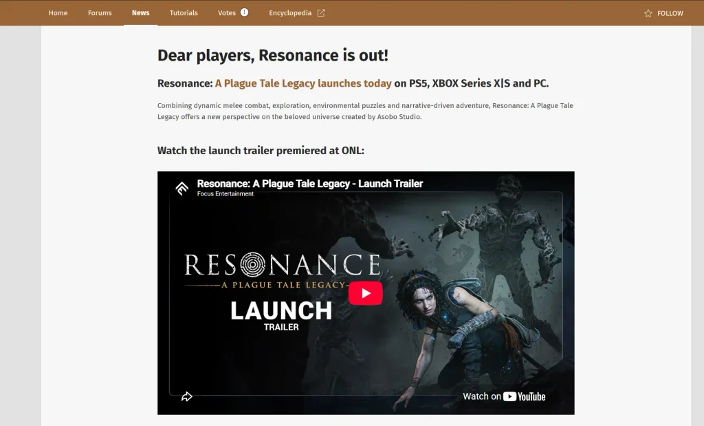 Resonance official launch trailer
